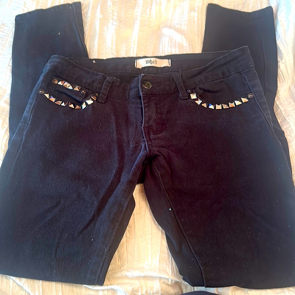 Size 3 Black Studded Jeans